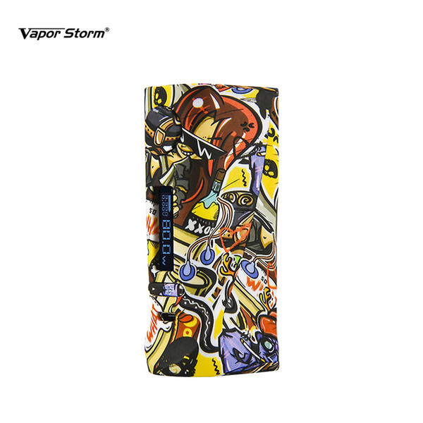 ECO Pro 80W Colorful Vape Mods Graffiti E Cigarette TC Box Mod for Single 18650 Battery LED Screen Cartoon Rock Electronic Cigarette