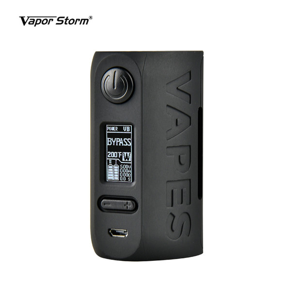 Storm230 Vape Mod 200W E Cigarette Graffiti Colorful Box Mod VW TCR Bypass Mode for Dual 18650 Battery LED Screen Electronic Cigarettes