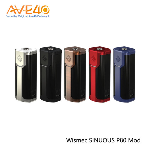 WISMEC SINUOUS P80 TC MOD 80W Compact Single 18650 Mod with 80W Max Output 100% Original