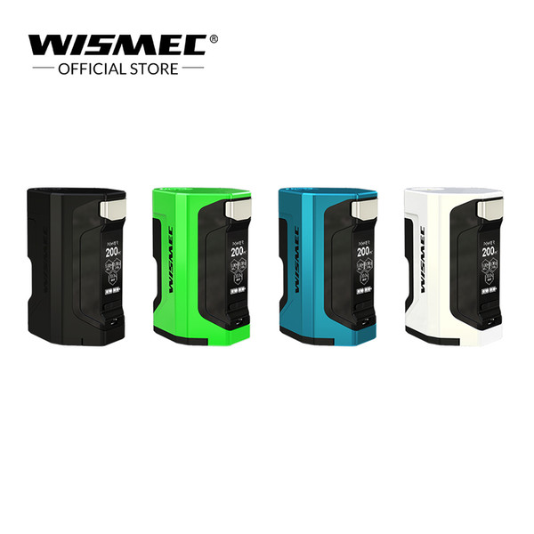 Original WISMEC Luxotic DF TC Box MOD with 200W Power & 1.3 Inch Display Squonk Mod Dual 18650 battery