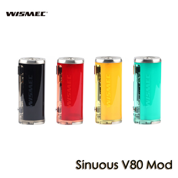 WISMEC SINUOUS V80 TC Box MOD 80W Semi-Transparent Body Safe Vaping Power by Single 18650 0.91