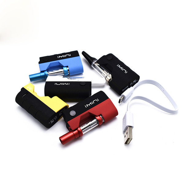 High quality imini 510 thread big vape battery mini box mod 92a3 G10 th205 Thick Oil 510 glass cartridge preheat vaporizer pen