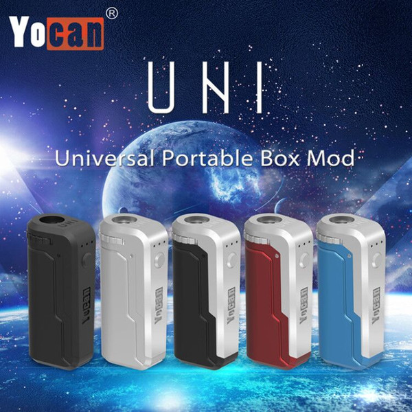 New Vape Mod Yocan UNI Box Mod Portable Preheat Battery 650mah Magnetic 510 Thread Adapter For Thick Oil Cartridge E Cigarette Mod