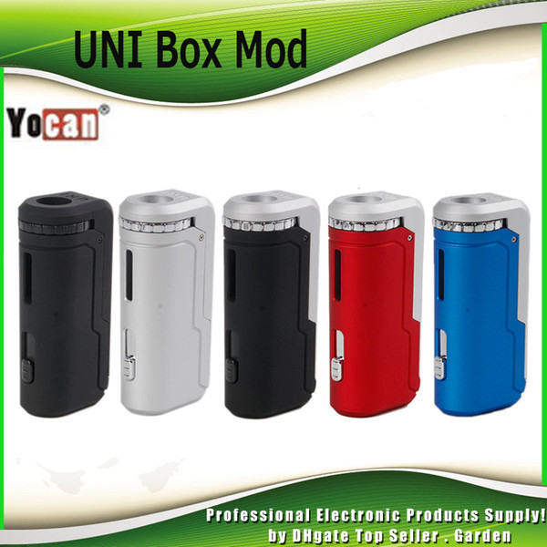 Original Yocan UNI Box Mod 650mAh Preheat VV Battery For 510 Thick Oil Vape Preheating Cartridge Ecig Mods 100% Authentic