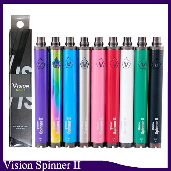 Top quality Vision spinner II 1600mah Ego twist 3.3 4.8V vision spinner 2 variable voltage battery for Electronic cigarettes 0204043-1