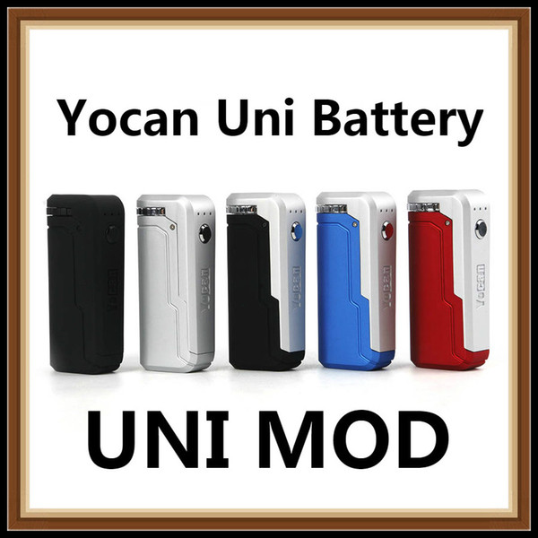 100% Original yocan uni box mod 650 mAh Magnetic 510 thread adapter Yocan UNI MOD BATTERY Specially for thick oil free DHL