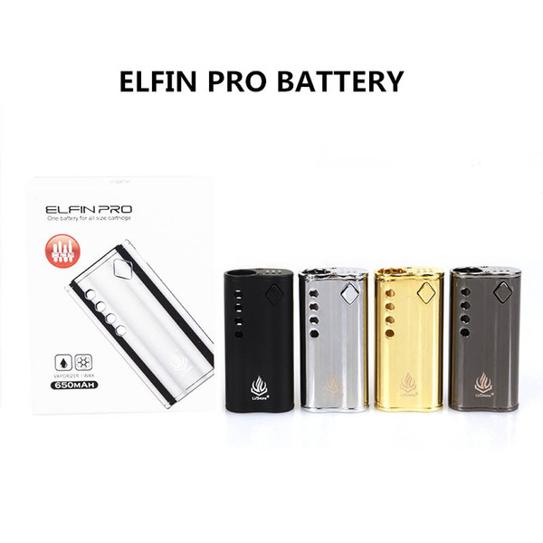 LVSmoke Elfin Pro Preheat VV Box Mod 650mAh Battery E-Cigarette Vape Mods Kit For All 510 Thread Cartridge AC1003 100% Original