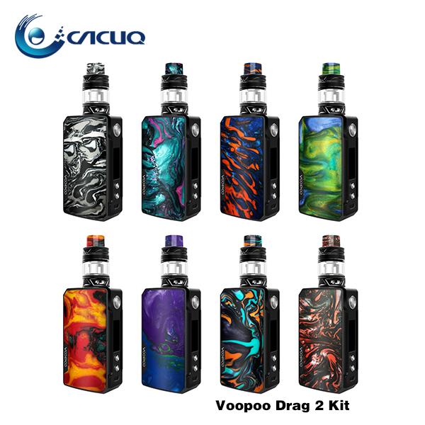 Authentic Voopoo Drag 2 Starter Kit 177W TC Box Mod with Stronger Clouds Uforce T2 Tank GENE Chip & Innovative FIT Mode E Cigarettes