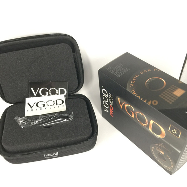 100% Original VGOD PRO MECH Box MOD with Deep Engraving VGOD Logo&Spring Loaded with 5 Large Vent Holes 510 Thread Ecig vape Mods