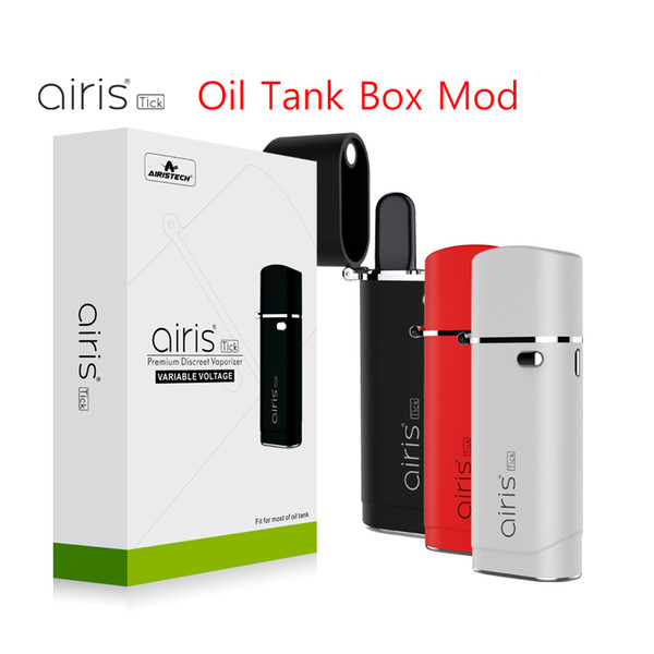 Authentic Airis Tick 650mah E-cigarette Vape Box Mods Magnetic Electronic Cigarettes Various Voltage With Ceramic Oil Cartridges 510 Thread