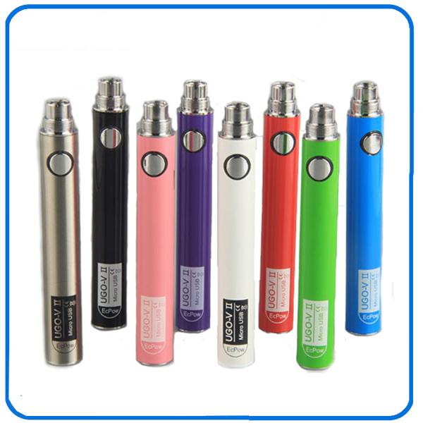 Original UGO V II V-2 650 900mah EVOD ego 510 Battery micro USB Charge vaporizers e cigs O pen Vape batteries 0270001