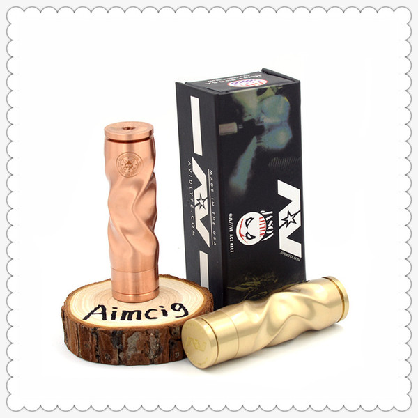 Retail Twisted Style AV Fast Gyre Mech Mod Clone Brass & Copper Vape Mod 510 Thread 24mm Mechanical Mod Epacket Free