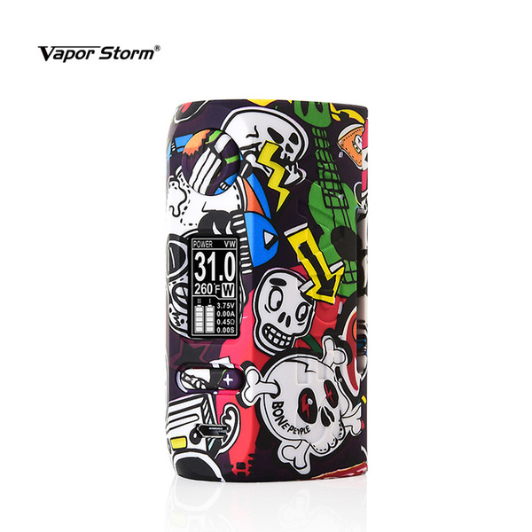 Vapor Storm Bypass 200W TC Box Mod VW TCR Firmware Upgradeable Fashion Mod Support Dual 18650 Electronic Cigarette Vapes Mod DHL Free