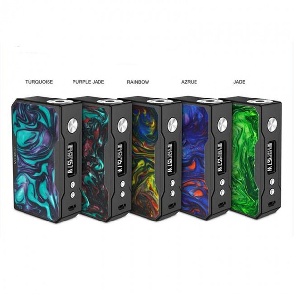 100% Original VOOPOO DRAG 157W TC Box Mod Resin Black Frame Version VW TC Dual 18650 Battery Mod For 510 Thread Tanks