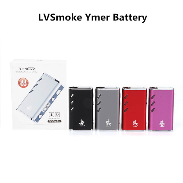 LVSmoke Ymer Preheat VV Box Mod 650mAh Battery 20W E-Cigarette Vape Mods Kit For All 510 Thread Cartridge Kingpen AC1003 100% Original