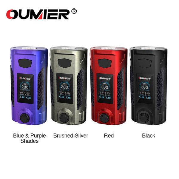 New Original OUMIER Rudder 200W TC Box MOD Powered By Dual 18650 Battery E Cig Vape Box Mod Vape Vaporizer Vs Drag 2 / Drag mini