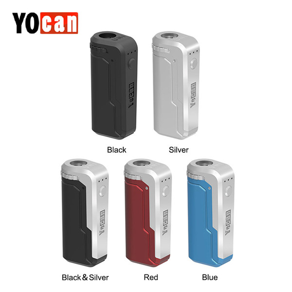 Original Yocan UNI Box Mod 650mAh Preheat Variable Voltage VV Battery For 510 Threaded Thick Oil Vape Cartridge E Cigarette Mods