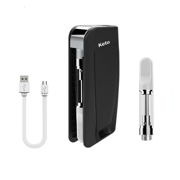 Latest Velax Keto E Cigarette Box Mod Mini Preheat Battery Vape Mod 400mAh Flip KeyBox Mod Fit Wick and Ceramic Coil Vape Cartridge