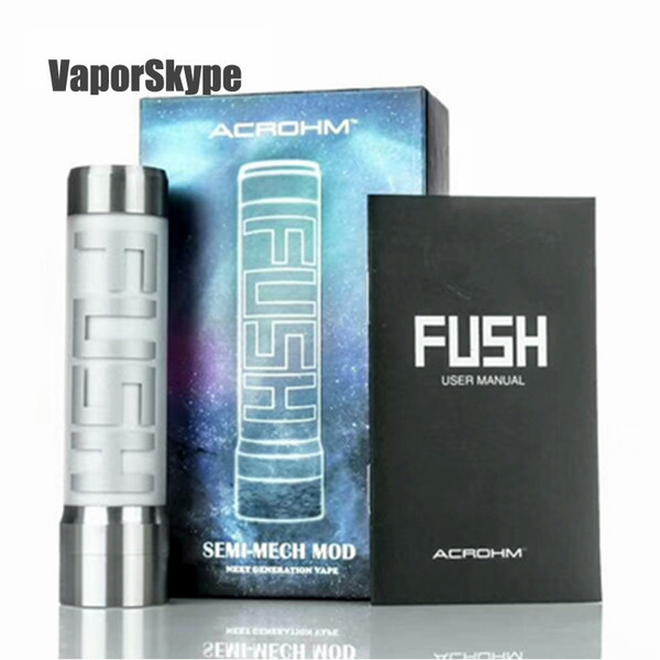 High quality Acrohm FUSH Unregulated Semi-Mechanical LED Tube Mod power by single 18650 battery PC tube