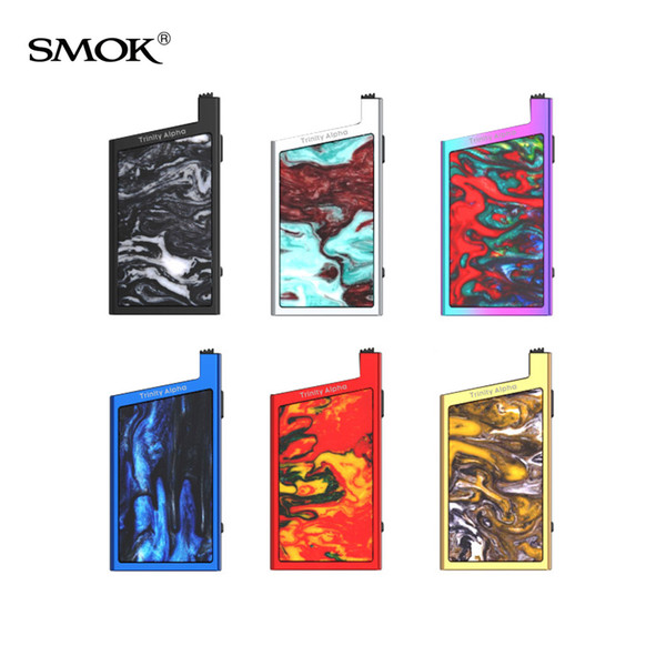 SMOK Trinity Alpha Mod Built-in 1000mAh Battery Square Box Mod With Open Pod System Big and Fire Button 6 Colors 100% Authentic