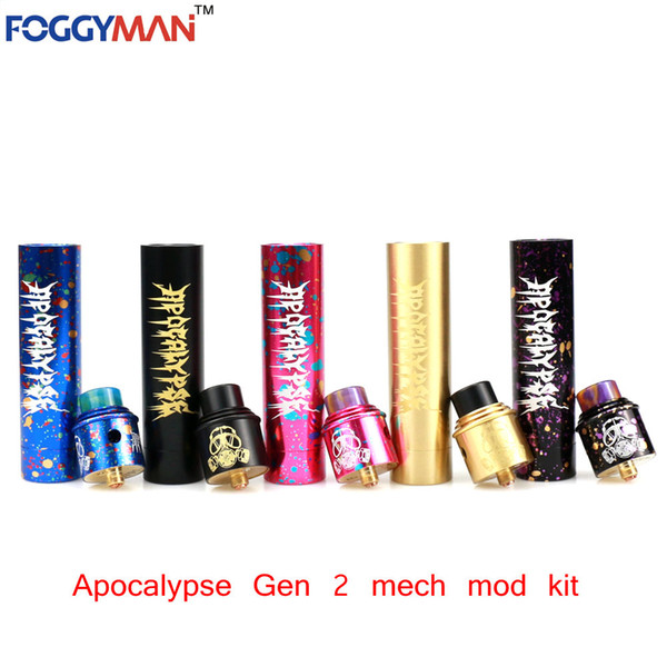 Apocalypse gen 2 mech mod kit with gold deck Bf pin fit 18650 battery Mechanical Mod Vaporizer Vapor Vape Mod For DIY Atomizers RDA