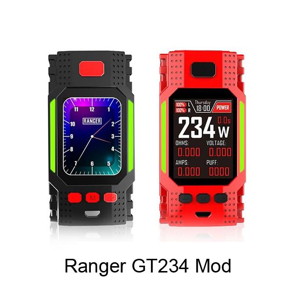 Authentic Hugo Vapor Ranger GT234 TC Vape Box Mod 234W Dual 18650 Battery With 2.0 TFT Colorful Screen Temperature Control 100% Original