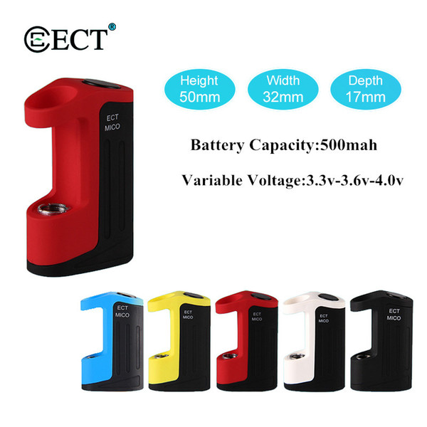 Vaporizer Pen Box Mods With Usb Charger Vape Oil Cartridges Battery 510 Thread Batteries Variable Voltage 500mah ECT MICO VV E-Cigarette