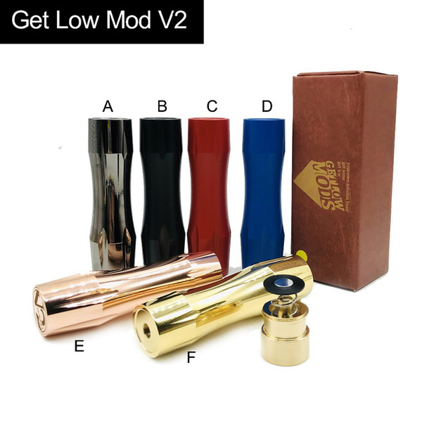 Newest high quality Get Low Mod v2 GLM V2 Mech Mod Brass Copper 18650 Mechanical Vape Top Quality free shipping