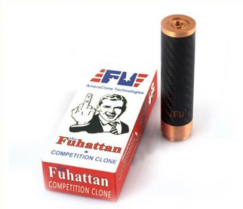 Carbon Fiber Fuhattan MOD Blue Red Black Copper Fuhattan Ecig MOD 510 thread Using 18650 Battery For Zephyr Buddha Mad Hatter RDA Atomizer