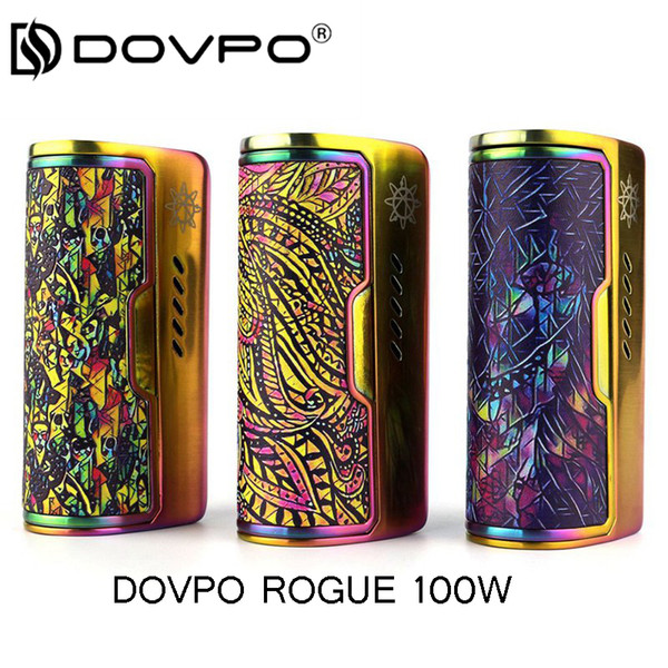 Newest Genuine elektronik sigara 100W Box Mod Original DOVPO Rogue 100W Box mod vape e cigarette fit 18650 and 26650 battery