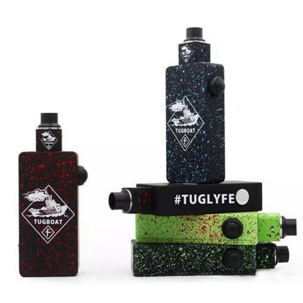 Popular Tugboat Box Mod Kit with Colorful tuglyfe Unregulated mod Cubed RDA Mechanical velocity RDA Tuglyfe Portable box mod Vaporizer