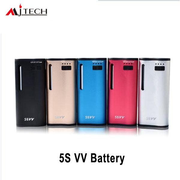 Authentic Mjtech 5S VV Box Mod 650mAh Preheat Battery Variable Voltage Vape Mods Fit CE3 G2 H10 A3 Atomizers Tank