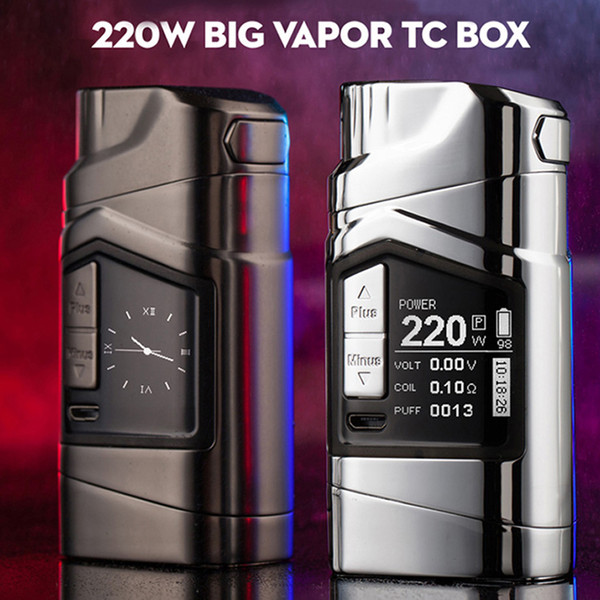 Original GTRS GT220 VV/VW Mod vaporizer 220W electronic cigarette mod big vapor TC box vaping powered by 18650 battery