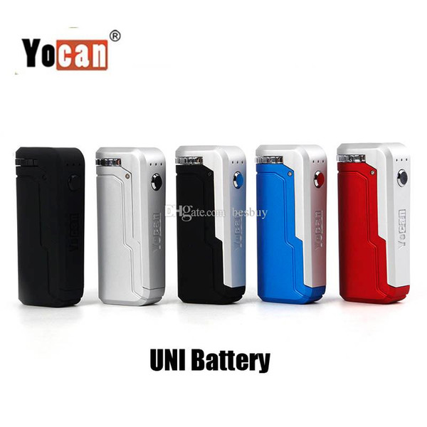 Authentic Yocan UNI Box Mod 650mAh Battery Preheat Variable Voltage VV Vape Mods With Magnetic 510 Adapter For Thick Oil Cartridge Original