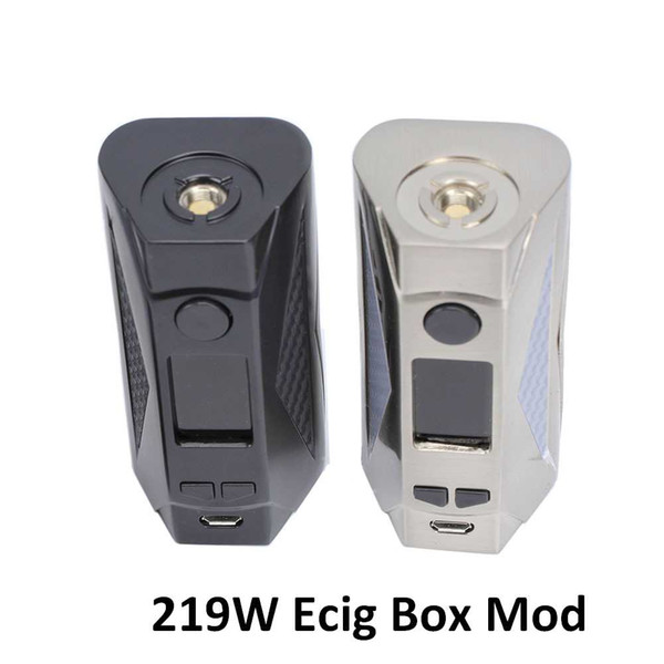 Newest TC Box Mod 219W Huge Wattage Vaporizer Electronic Cigarette Voltage Adjustable Vape Mods 18650 Battery 510 Thread With OLED Screen