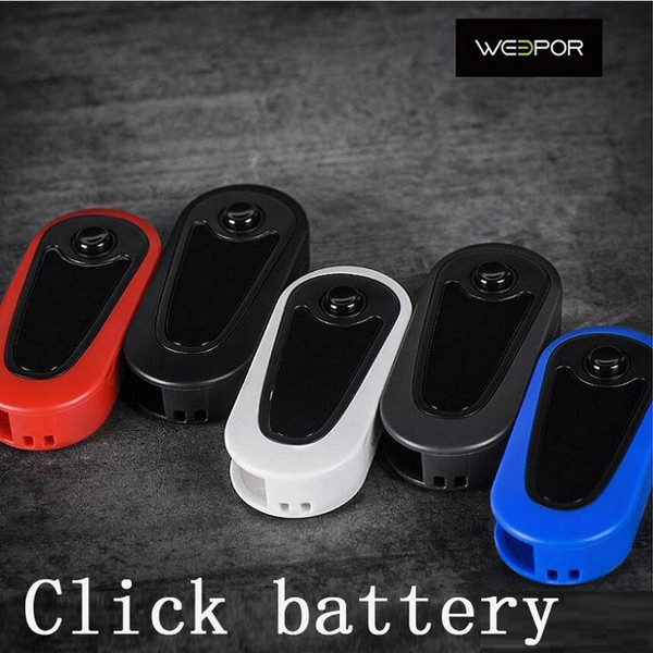 Original Weepor Click Key Battery Variable 400mAh Voltage Preheat VV Flick Box Mod For Thick Oil Cartridges with Voltage Display