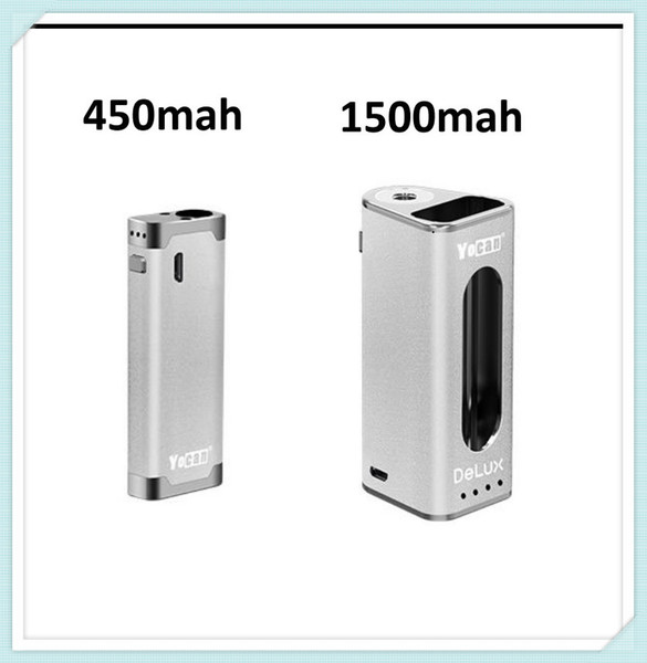 Yocan Delux Box Mod 1500mAh Mini 450mAh Power Bank Battery World First Ecig Box Mod Wax Oil Atomizer For Delux 2In1 Kits