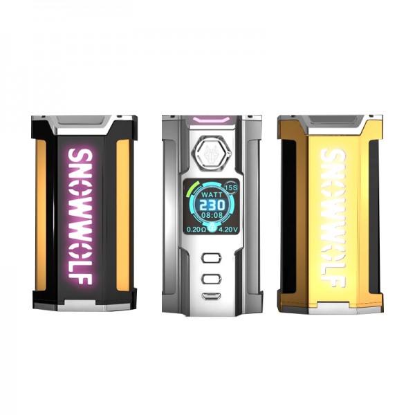 Original Snowwolf Vfeng 230W TC Box Mod Dual 18650 Battery Sigelei Snow wolf Vfeng 230W Vape Mod 5 colors DHL free shipping
