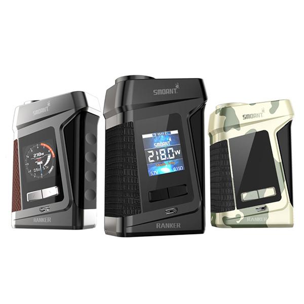 100% Original Smoant Ranker 218W Box Mod TC VW Mod Dual 18650 Battery with with 1.35 inch TFT color screen