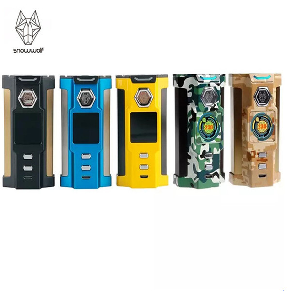 Original Snowwolf Vfeng 230W TC Box Mod Dual 18650 Battery with Big OLED Display 5 colors available DHL free shipping