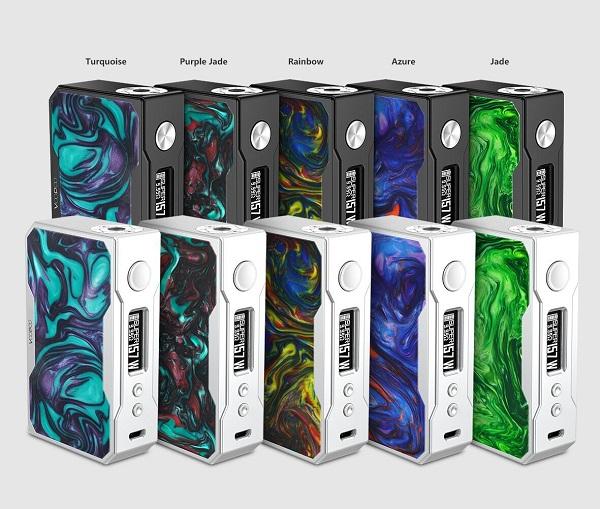 Authentic Voopoo Drag 157W Box Mod Black Silver Frame Resin Edition New Color Instant Fire Vape Mod 100% Original