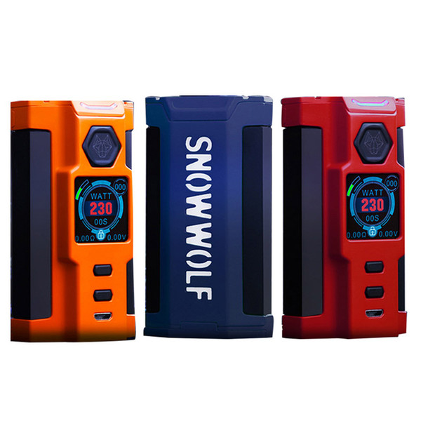 100% Original Sigelei SNOWWOLF Vfeng-S 230W VW TC Dual 18650 Battery Box Mod 1.3 inch Screen vs Snowwolf Vfeng