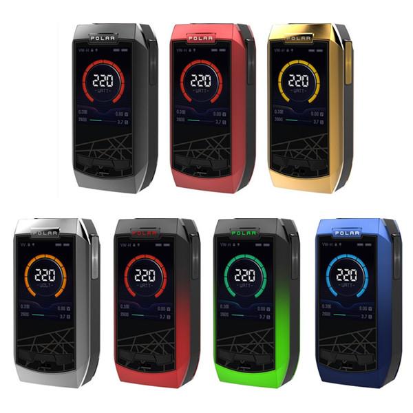 Original Vaporesso Polar 220W TC Box Mod powered by dual 18650 battery 0.001s Insta-Fire Speed