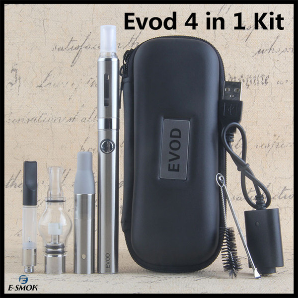 4 in 1 Vaporizer Pen Kit 650mah 900mah 1100mah Wax Electronic Cigarettes with Atomizer MT3 Glass Atomizer EVOD Battery