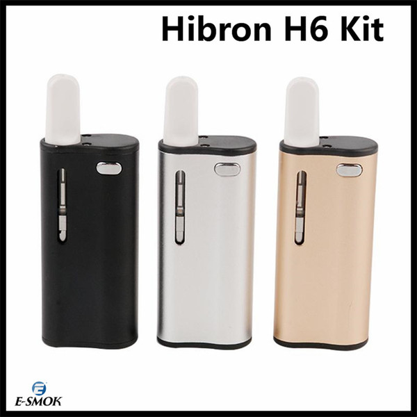 Original Hibron H6 Kit with Vape Box Mods 350mAh Preheat Battery Vaporizer Ceramic Glass Cartridges Atomizer