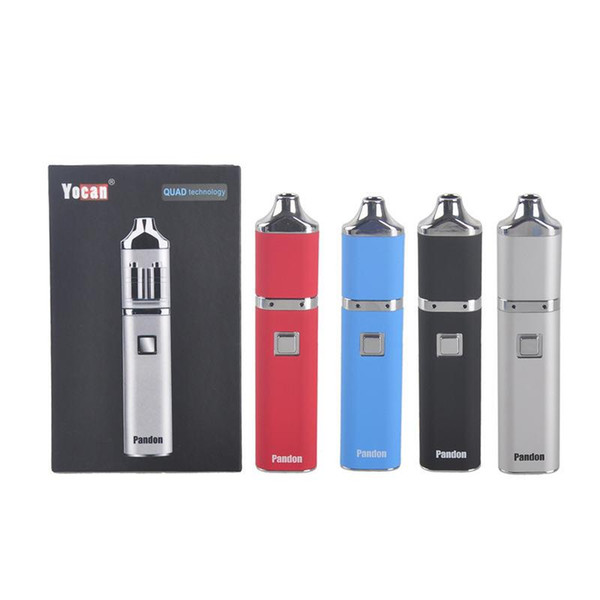 Yocan Pandon Kit QUAD Wax Vaporizer Pen Kit 1300mAh Vape Pen Kits 2 QDC Voltage Adjustable Evolve Coils Compitable DHL Shipping