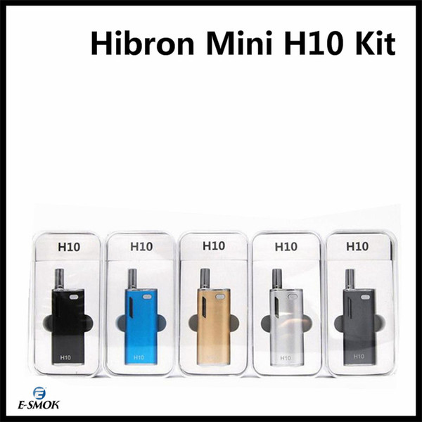 Original Hibron Mini H10 Kit E-Cigarette Kits 0.8ml Co2 Oil Tank 650mAh 10W Box Mod Vape Pen Free Shipping DHL