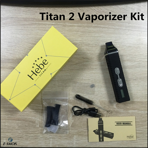 Titan 2 Vaporizer Kit 2200mah Herbal Vaporizer E cigs with LCD Display Changeable Tempreture Titan II Electronic cigarette Vape Pen