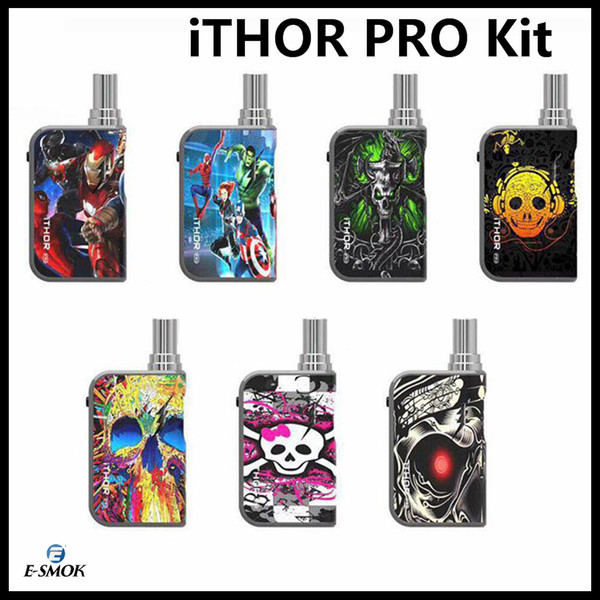 Authentic iThor pro 2 in 1 Vaporizer starter Kit 650mAh Variable Voltage Box Mod Preheat Battery for Wax and Thick Oil Vape Kit