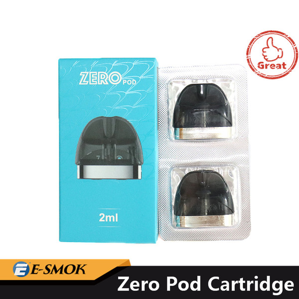 Original Vaporesso Zero Pod Cartridge 2ml 2pcs pack Main PCTG Material for Zero Starter Kit E Cigarette Pod Spare Part